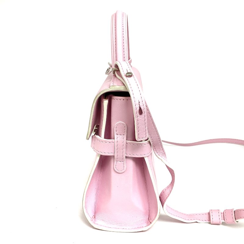 △ Delvaux 德爾沃 Pink Calfskin Tempete PM 2 Way Bag 粉紅色小牛皮兩用袋 - 257015238-4