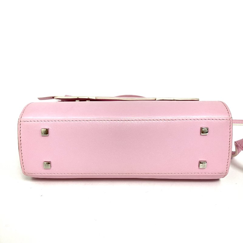 △ Delvaux 德爾沃 Pink Calfskin Tempete PM 2 Way Bag 粉紅色小牛皮兩用袋 - 257015238-5