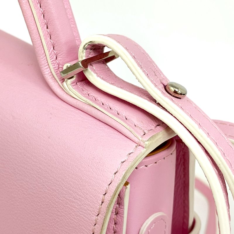 △ Delvaux 德爾沃 Pink Calfskin Tempete PM 2 Way Bag 粉紅色小牛皮兩用袋 - 257015238-8