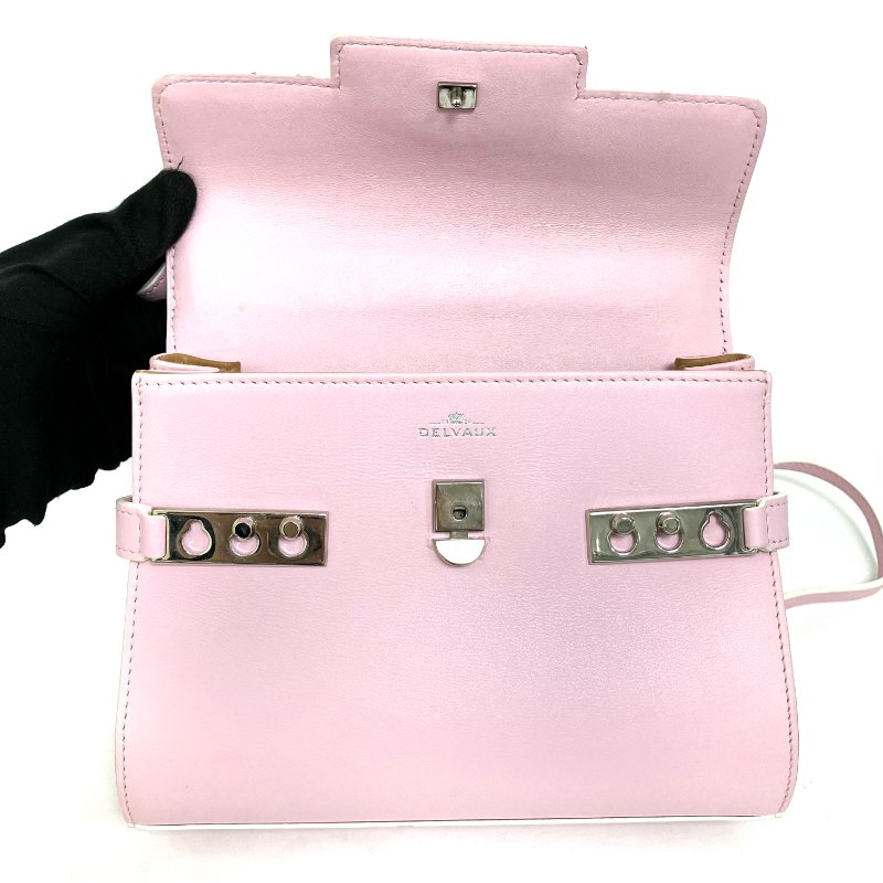△ Delvaux 德爾沃 Pink Calfskin Tempete PM 2 Way Bag 粉紅色小牛皮兩用袋 - 257015238-14