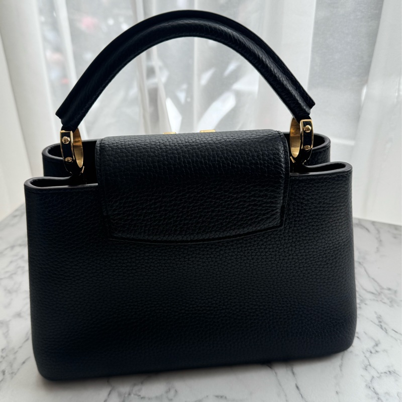 LV黑色金logo cappucine bb手提兩用包-1