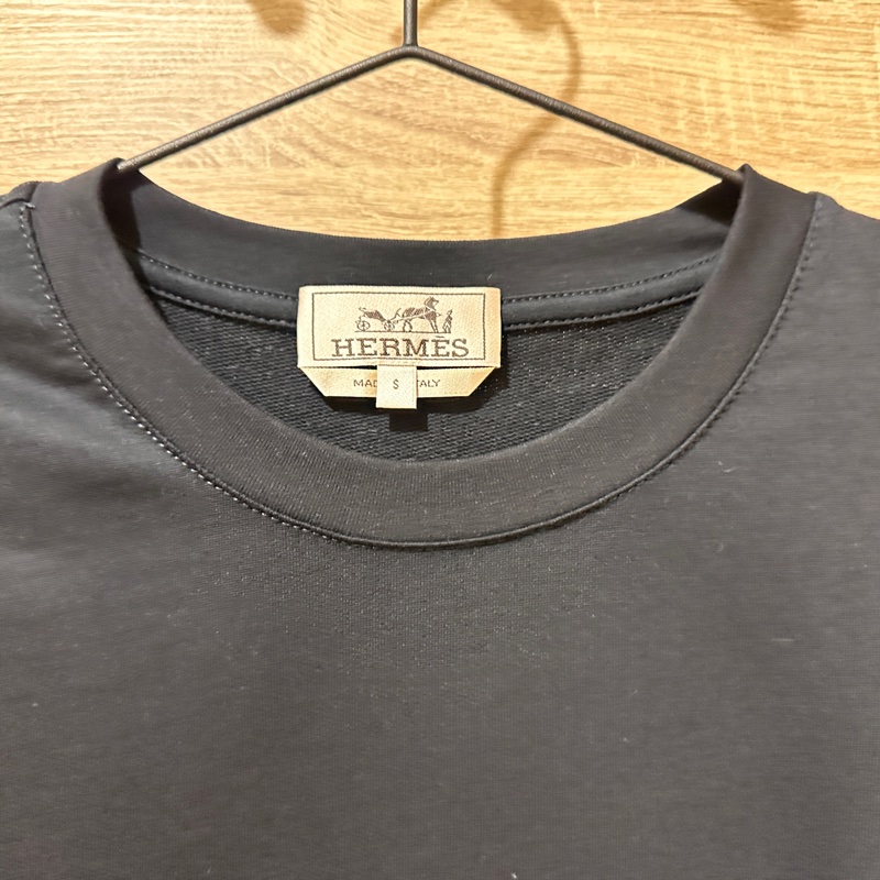 Hermes "皮革細節T恤 S號-2