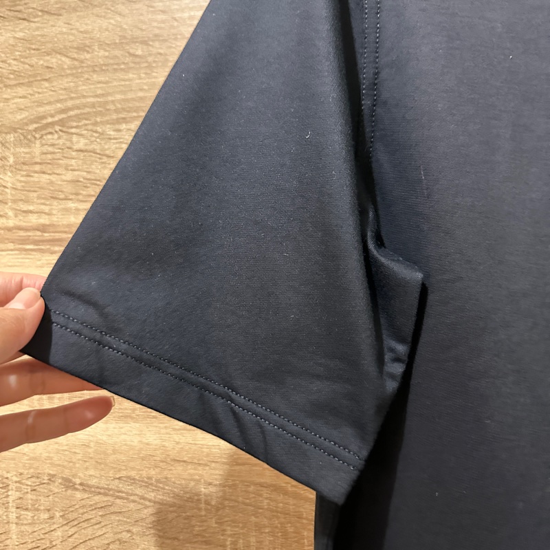 Hermes "皮革細節T恤 S號-3