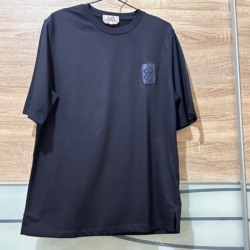 Hermes "皮革細節T恤 S號-6
