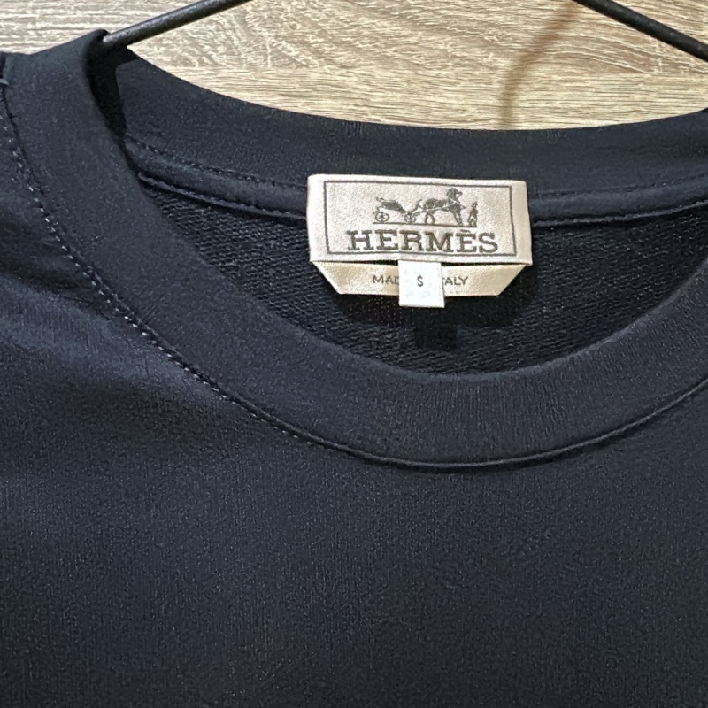 Hermes "皮革細節T恤 S號-12