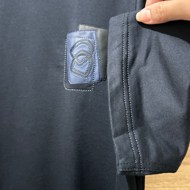 Hermes "皮革細節T恤 S號-13