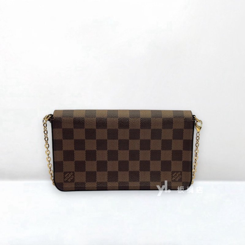 LV Felicie Pochette棋盤格三合一信封鍊包N40492-4