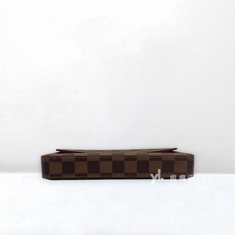 LV Felicie Pochette棋盤格三合一信封鍊包N40492-5