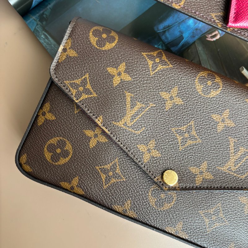 ::LOIUS VUITTON:: LV M81896 Felicie經典帆布鍊帶WOC三合一鏈包-2