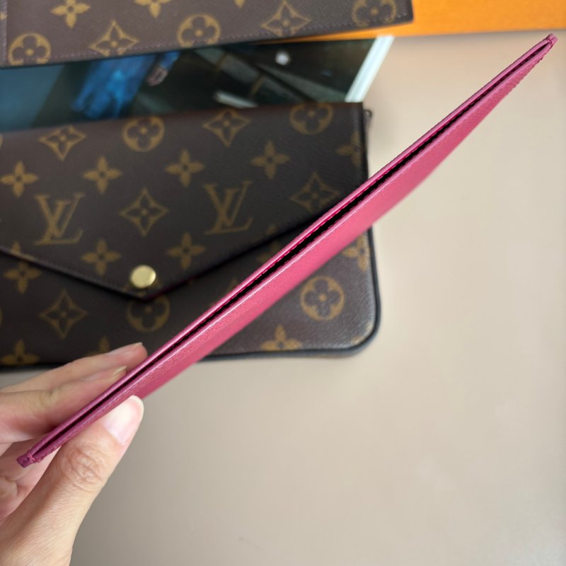 ::LOIUS VUITTON:: LV M81896 Felicie經典帆布鍊帶WOC三合一鏈包-10