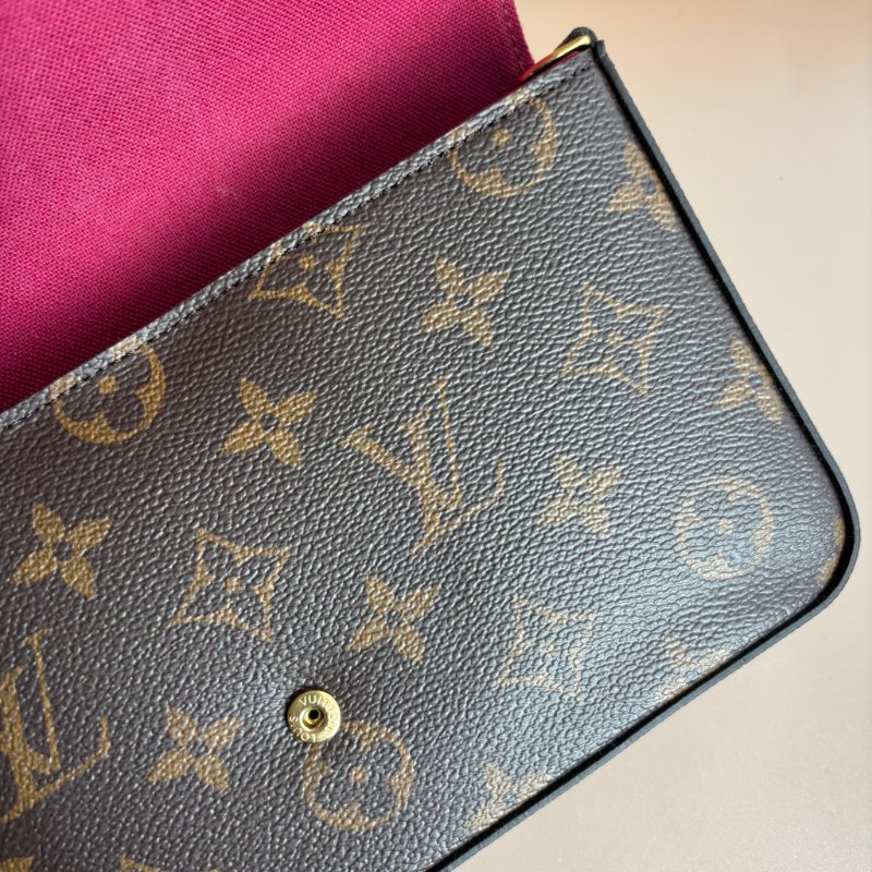 ::LOIUS VUITTON:: LV M81896 Felicie經典帆布鍊帶WOC三合一鏈包-38