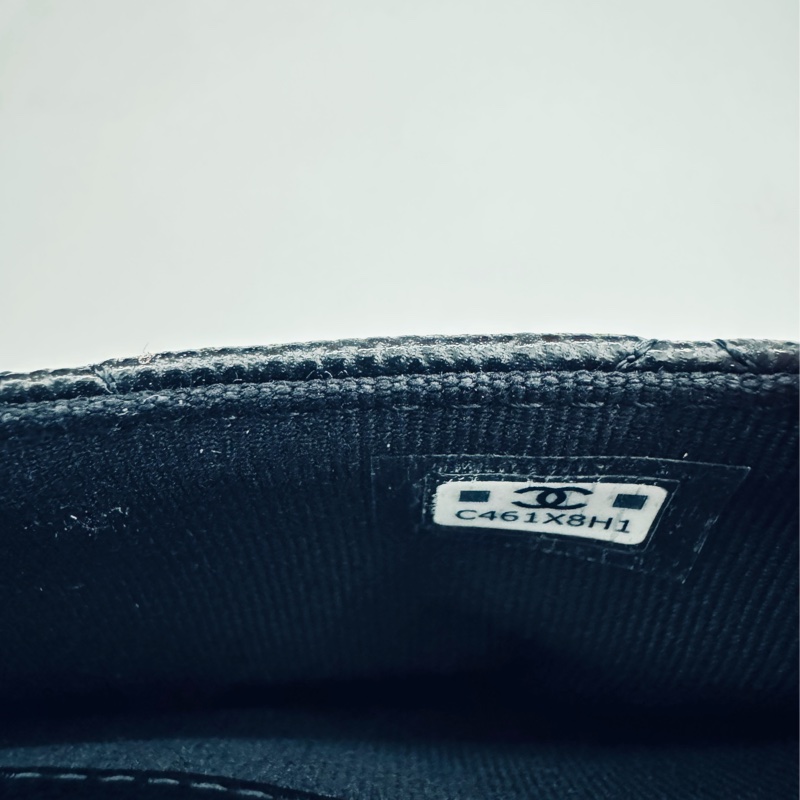 全新七折價CHANEL 鑽石Logo L型拉鏈錢包-8