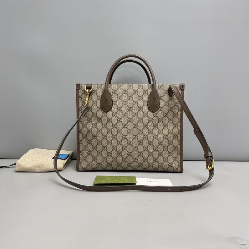 Gucci古馳Disney唐老鴨印花老花托特包肩背包-1