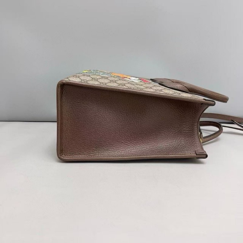 Gucci古馳Disney唐老鴨印花老花托特包肩背包-2