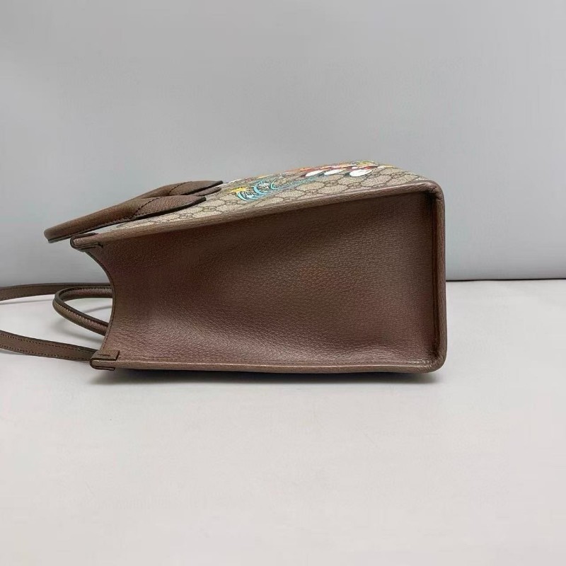 Gucci古馳Disney唐老鴨印花老花托特包肩背包-3