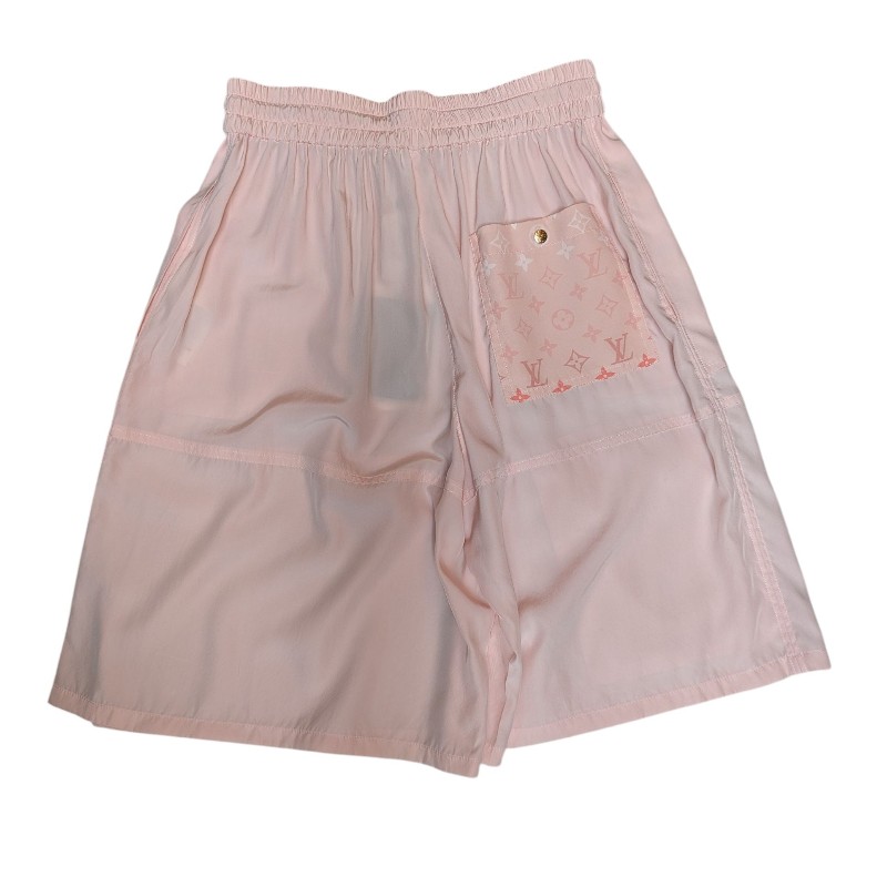 莉亞精品♡LV 嫩粉色蠶絲休閒短褲 尺碼36-3