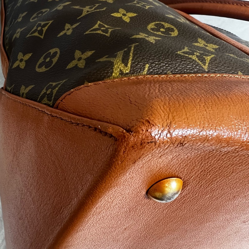 Lv 經典老花紅皮購物包-10