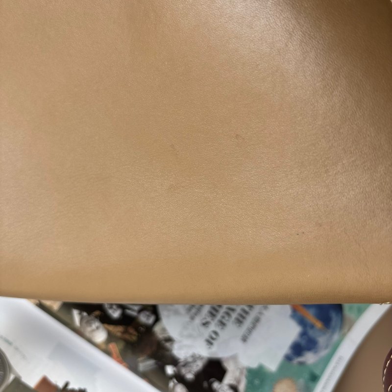 ::LOEWE:: GATE沙色拼接駝色天然小牛皮斜背包馬鞍側背包(小)-55