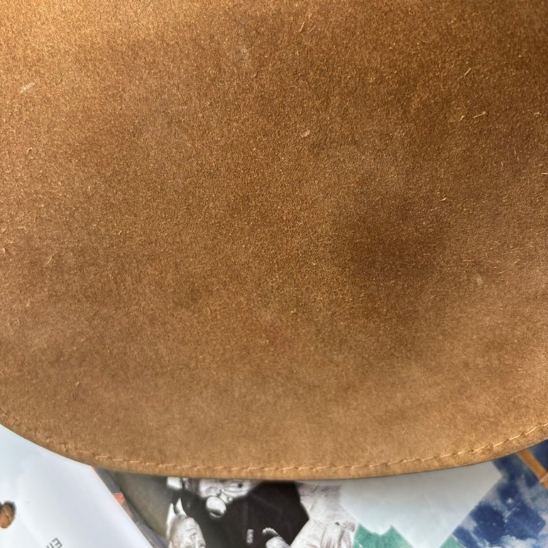 ::LOEWE:: GATE沙色拼接駝色天然小牛皮斜背包馬鞍側背包(小)-62