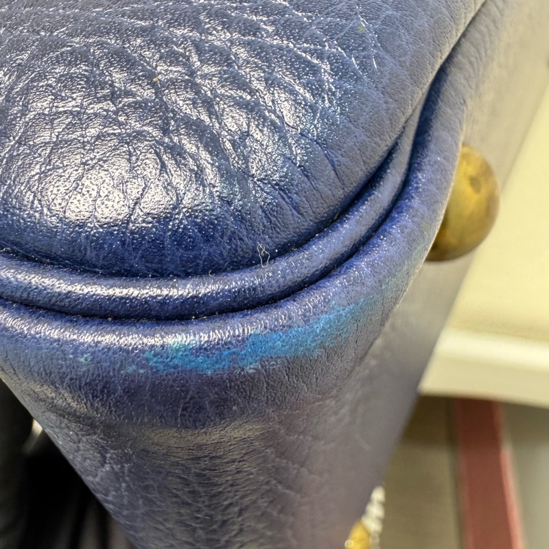 Hermes 深藍色金釦旅行袋-23