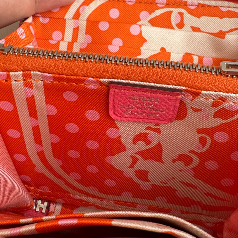 Hermes唇膏粉內愛馬仕橘絲巾ㄇ拉零錢包👛-13