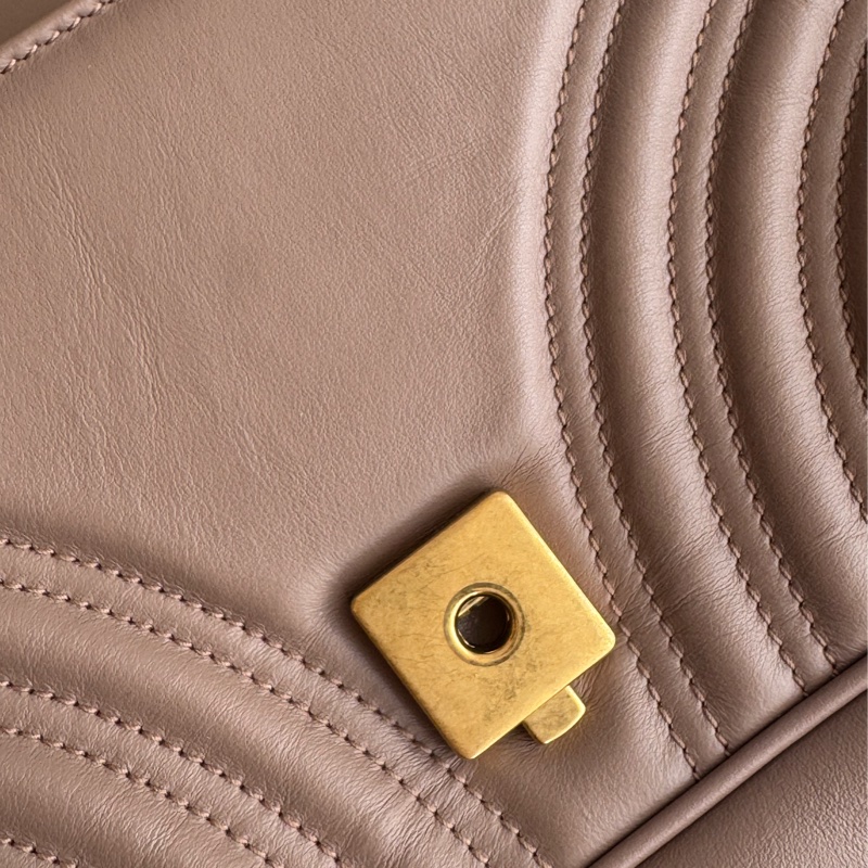 Gucci藕色金雙G marmont26-15