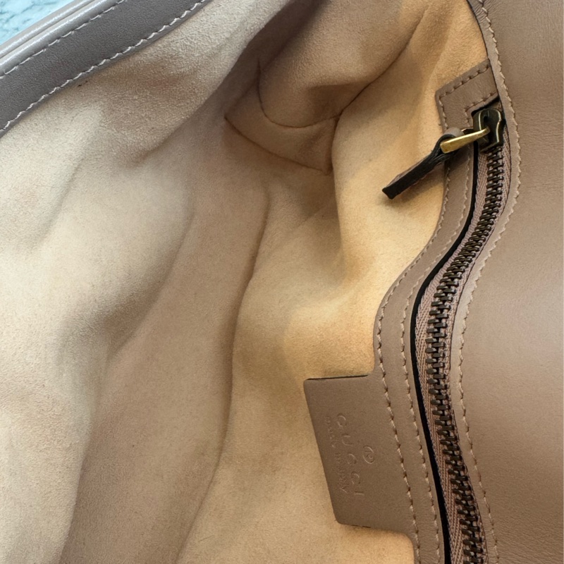 Gucci藕色金雙G marmont26-19