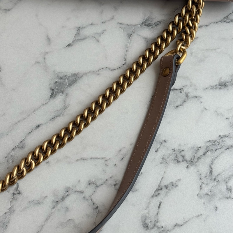 Gucci藕色金雙G marmont26-29