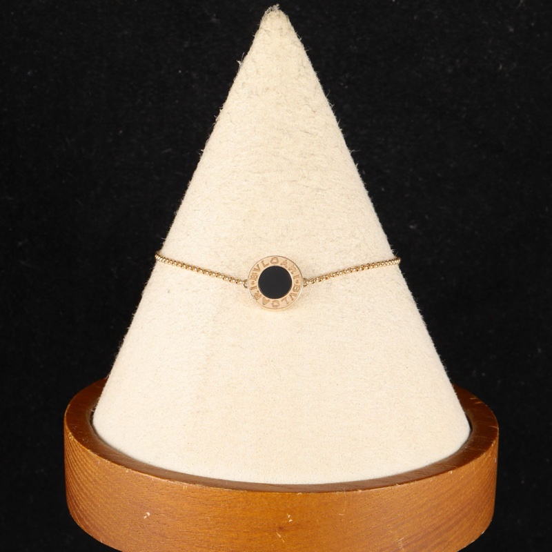 BVLGARI(寶格麗) BVLGARI BVLGARI 18K金 縞瑪瑙手鏈 18K黃金/縞瑪瑙 S-M碼 黃金-0