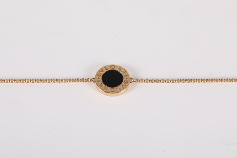 BVLGARI(寶格麗) BVLGARI BVLGARI 18K金 縞瑪瑙手鏈 18K黃金/縞瑪瑙 S-M碼 黃金-2