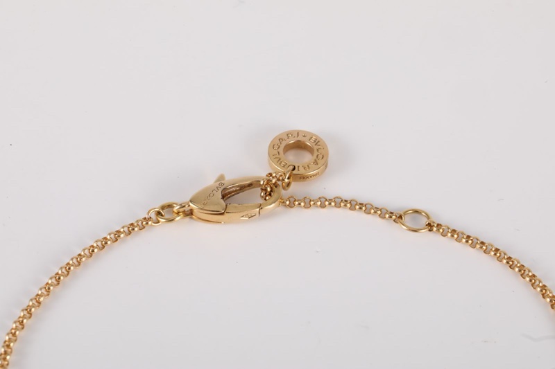 BVLGARI(寶格麗) BVLGARI BVLGARI 18K金 縞瑪瑙手鏈 18K黃金/縞瑪瑙 S-M碼 黃金-4