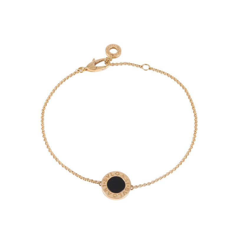 BVLGARI(寶格麗) BVLGARI BVLGARI 18K金 縞瑪瑙手鏈 18K黃金/縞瑪瑙 S-M碼 黃金-5