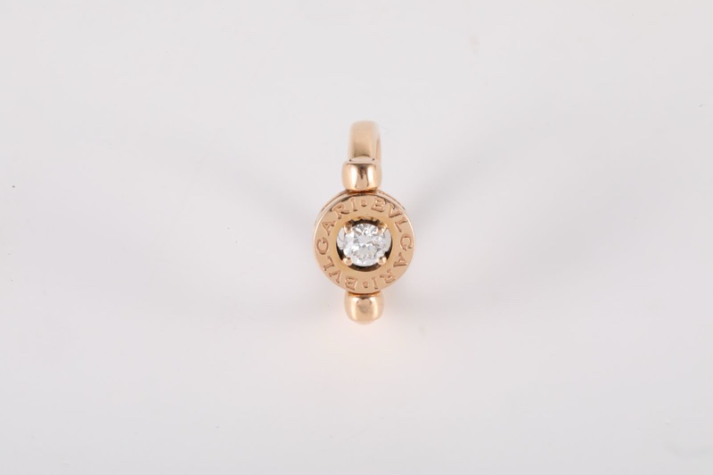 BVLGARI(寶格麗) 18K玫瑰金 鑽石 玫瑰金 BVLGARI BVLGARI翻轉戒指 單鑽戒指 18K-1