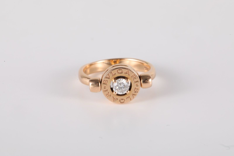 BVLGARI(寶格麗) 18K玫瑰金 鑽石 玫瑰金 BVLGARI BVLGARI翻轉戒指 單鑽戒指 18K-3