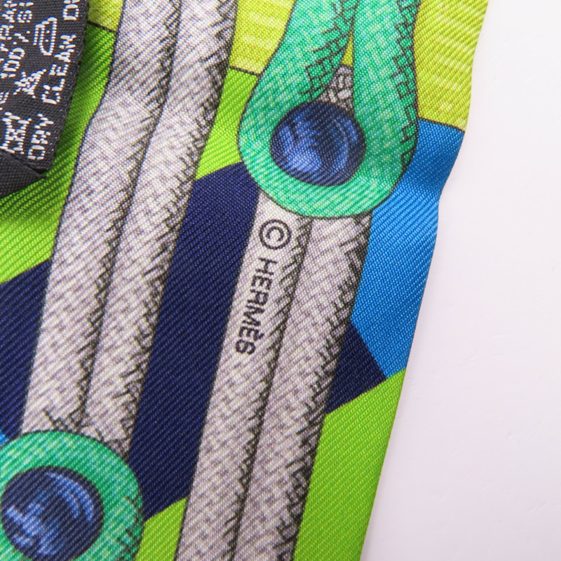 HERMES 絲質Twilly絲巾-6