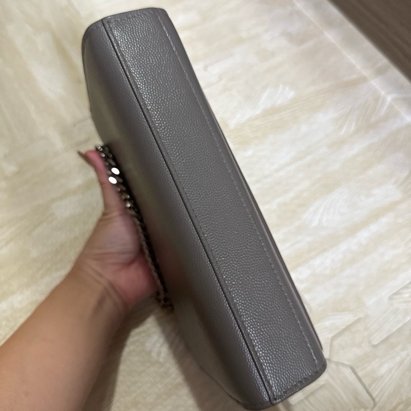 YSL 灰銀魚子醬鏈條包-2