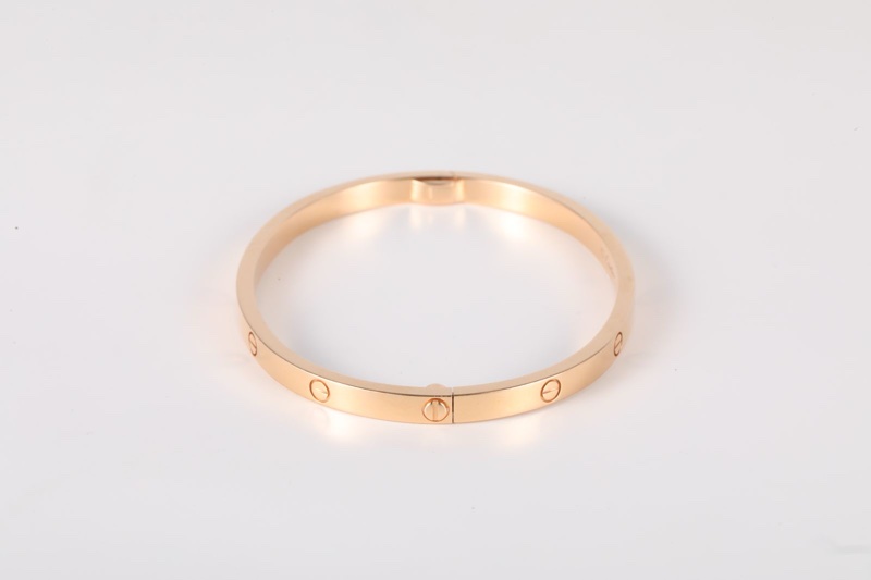 CARTIER(卡地亞) LOVE 18K金 窄版手鐲 18K玫瑰金 16號 玫瑰金-1
