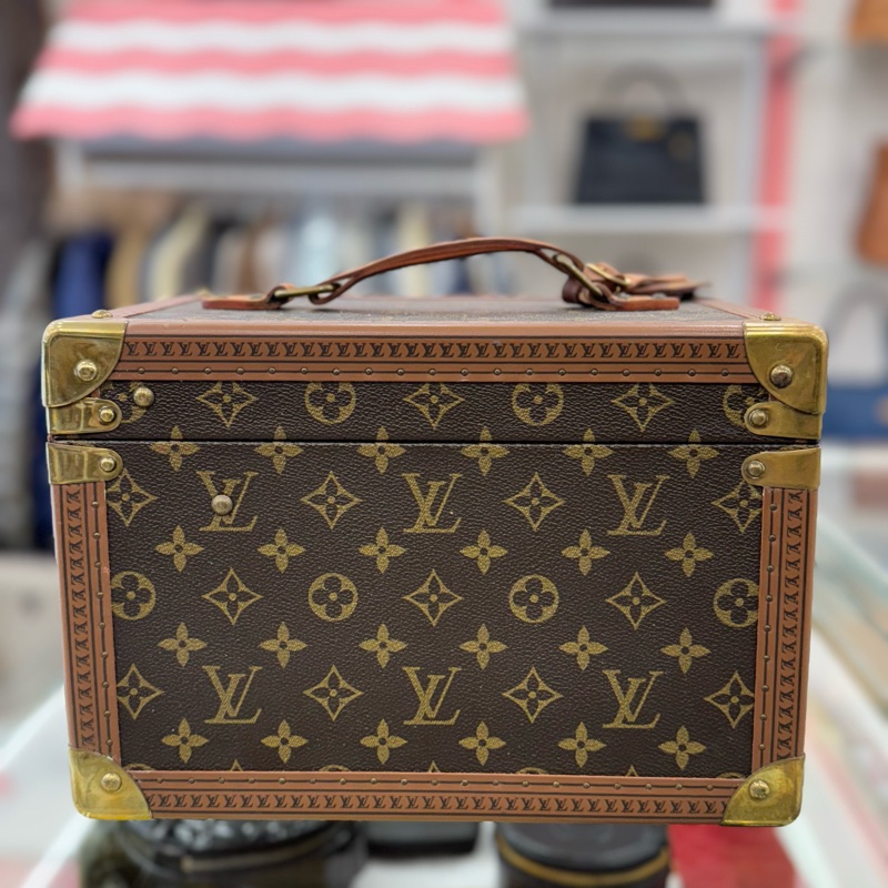 Louis Vuitton 古董老花硬殼手提化妝箱-5