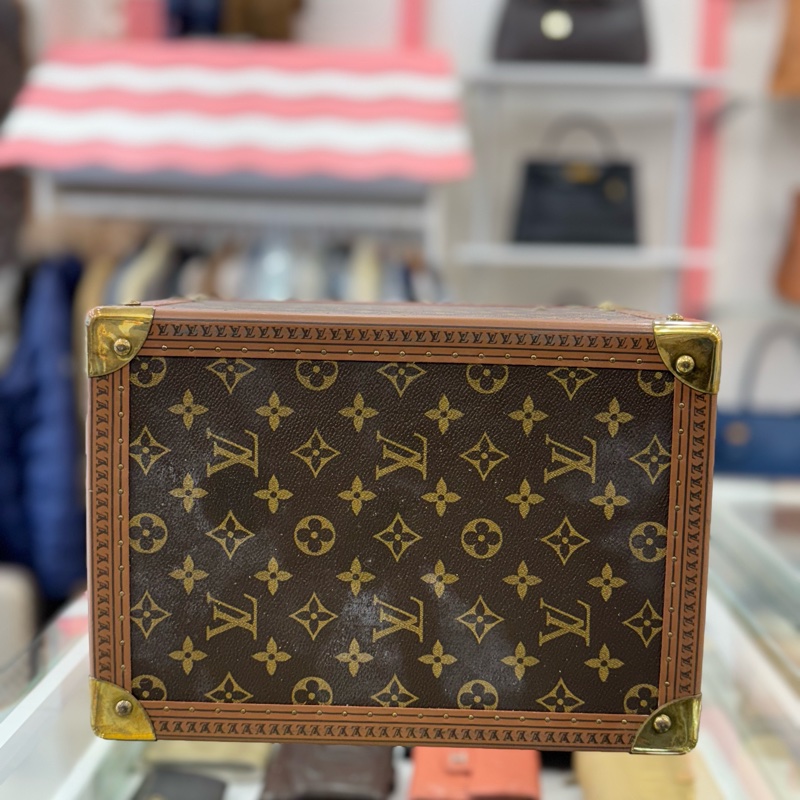 Louis Vuitton 古董老花硬殼手提化妝箱-7