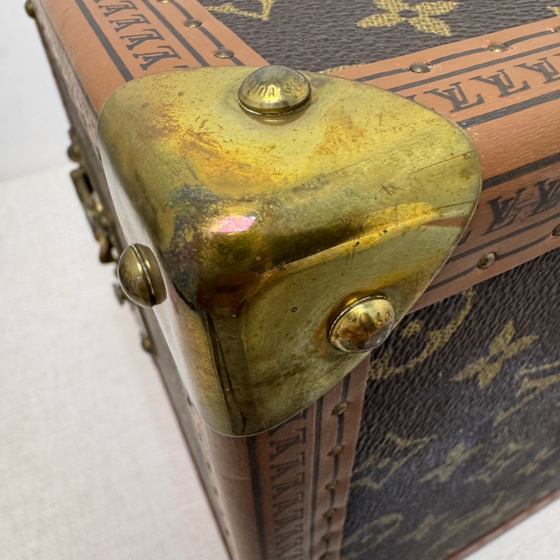 Louis Vuitton 古董老花硬殼手提化妝箱-23