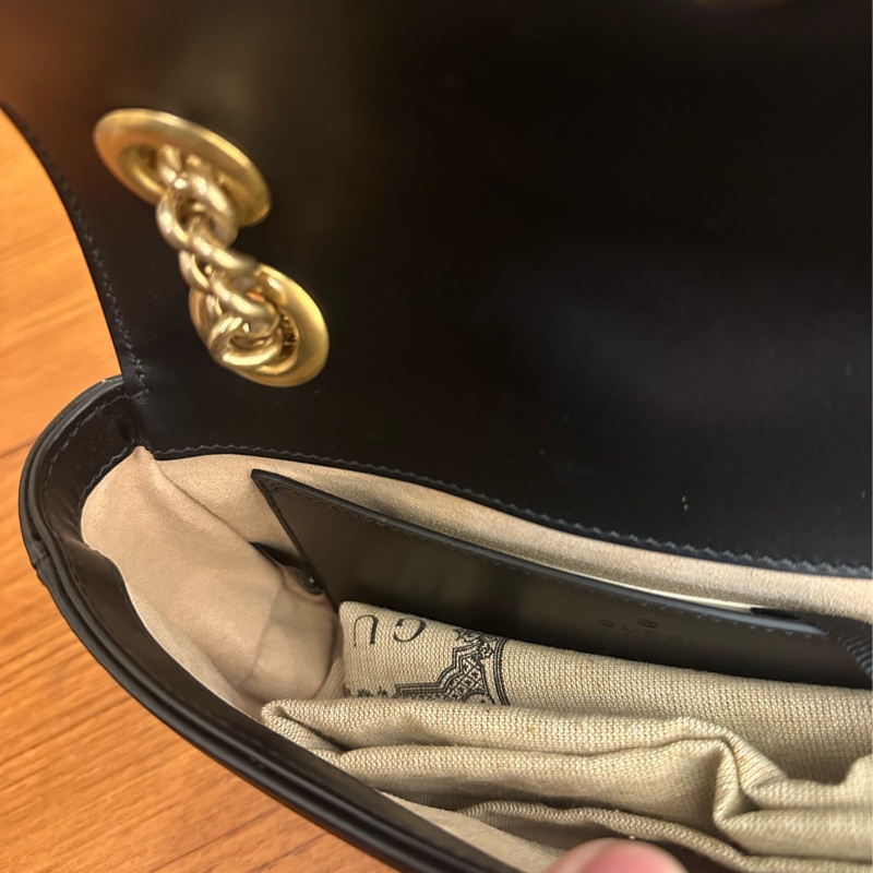 GUCCI 黑MARMONT掀蓋鏈包22-11