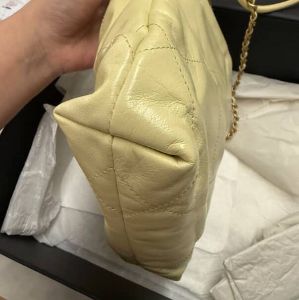 CHANEL 23S MINI 22 Bag /淡黃色/ 晶片款(附內膽包)-4