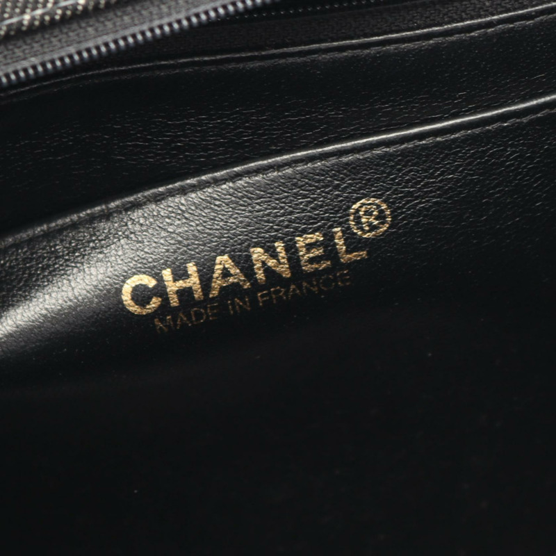 CHANEL COCO Mark 手提包 牛仔布 灰色 二手 女款 GHW CC-3