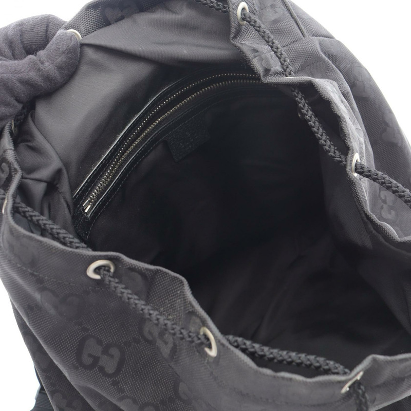 GUCCI Off the Grid 背包 626160 尼龍皮革黑色二手男式-2