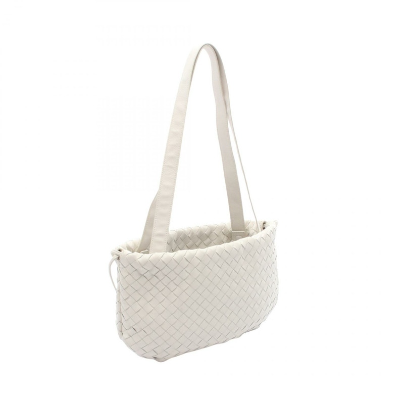 BOTTEGA VENETA Intrecciato 單肩包 皮革 白色 二手 女士-1