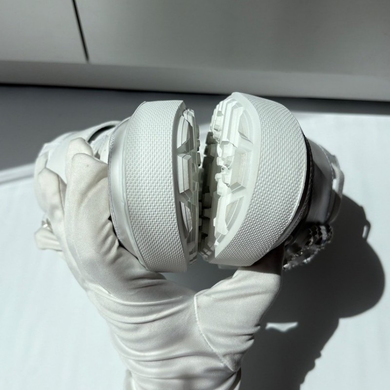 Roger Vivier 方水鑽皮革小白鞋-5