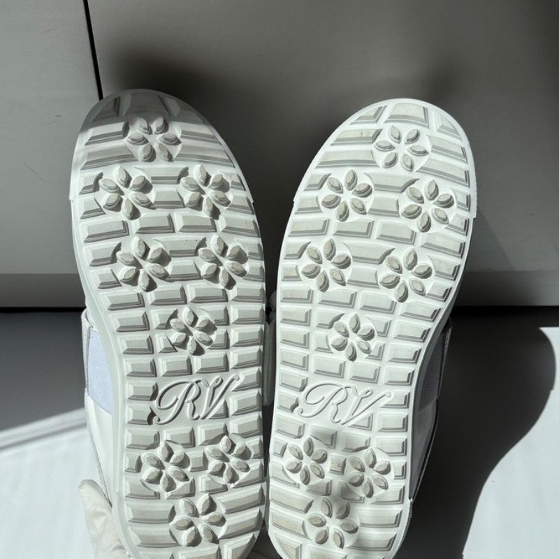 Roger Vivier 方水鑽皮革小白鞋-7