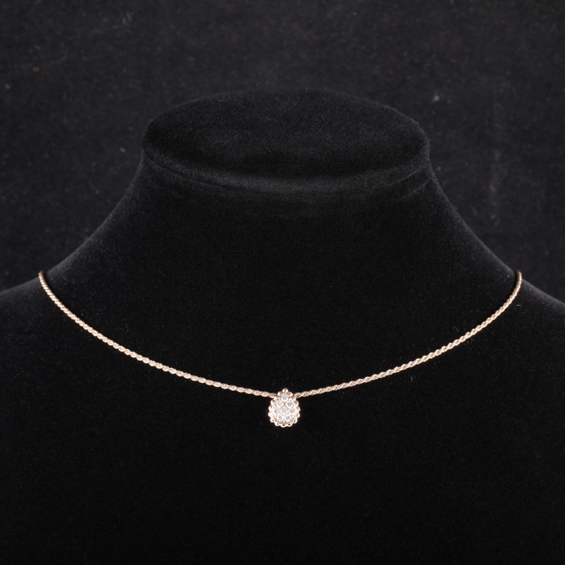 Boucheron（寶詩龍）18K玫瑰金 鑽石 玫瑰金 波西米亞水滴項鏈 18K-0