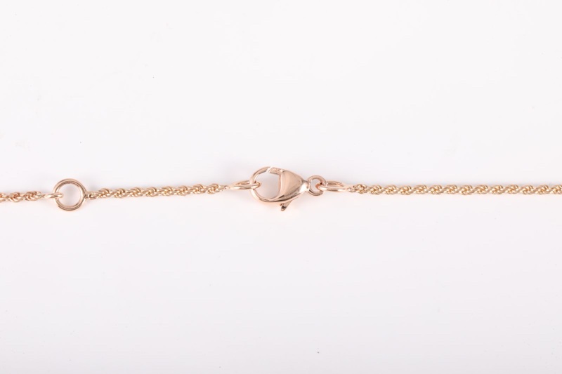 Boucheron（寶詩龍）18K玫瑰金 鑽石 玫瑰金 波西米亞水滴項鏈 18K-4