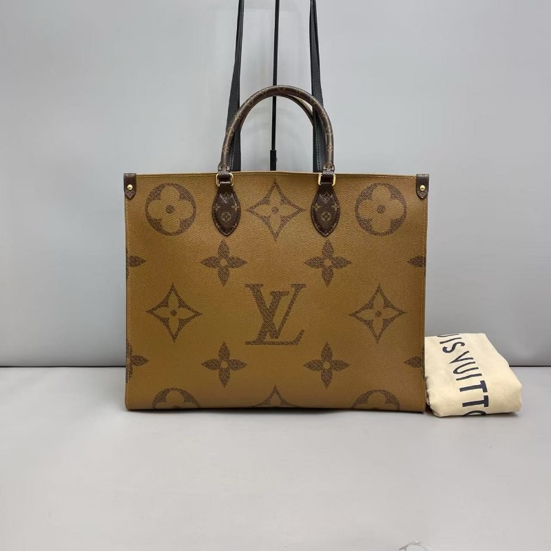 LV路易威登Onthego GM大號老花tote 托特包晶片款-0